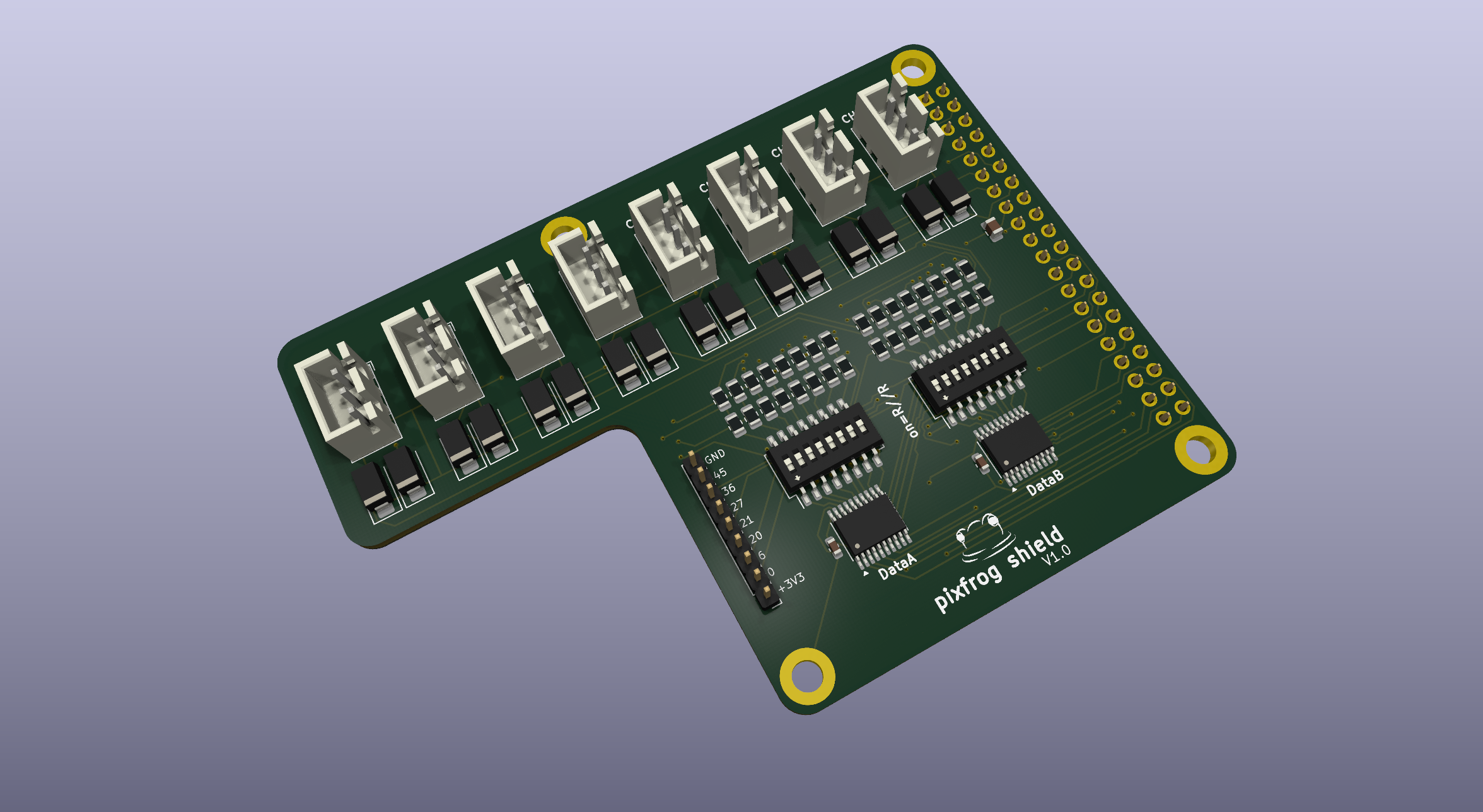 PixFrog Shield, from the project README