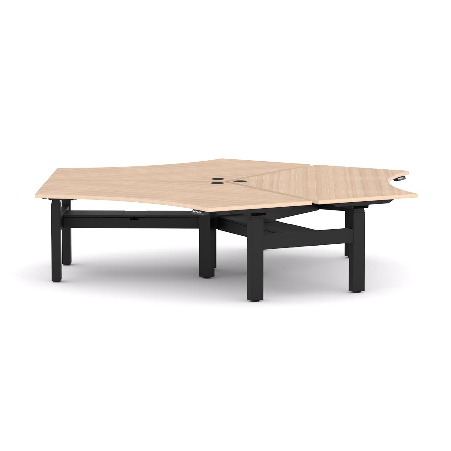 AgileMotion+ Rectangle 3-Person 120° Workstation