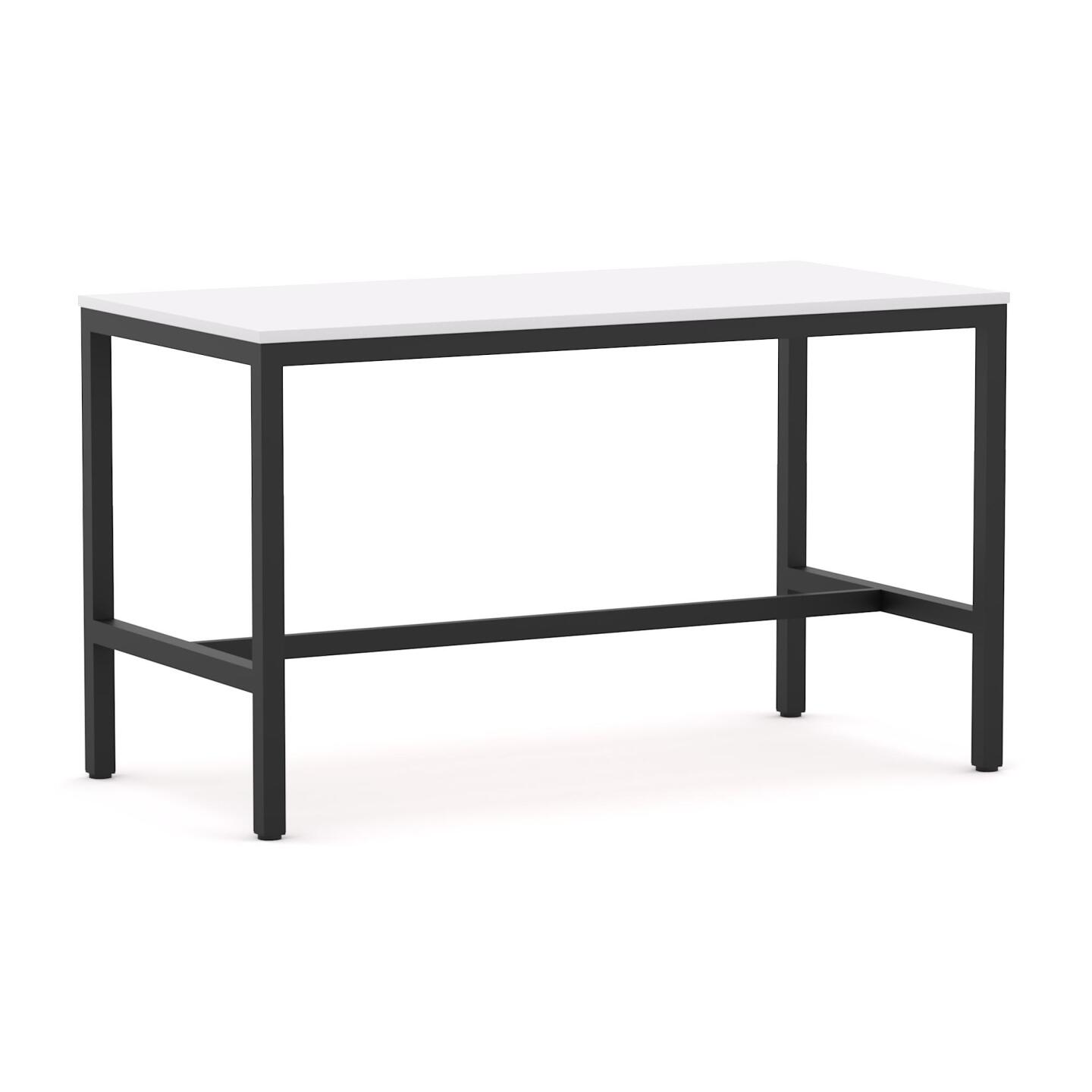 Axis Bar Table with White worktop and Black frame
