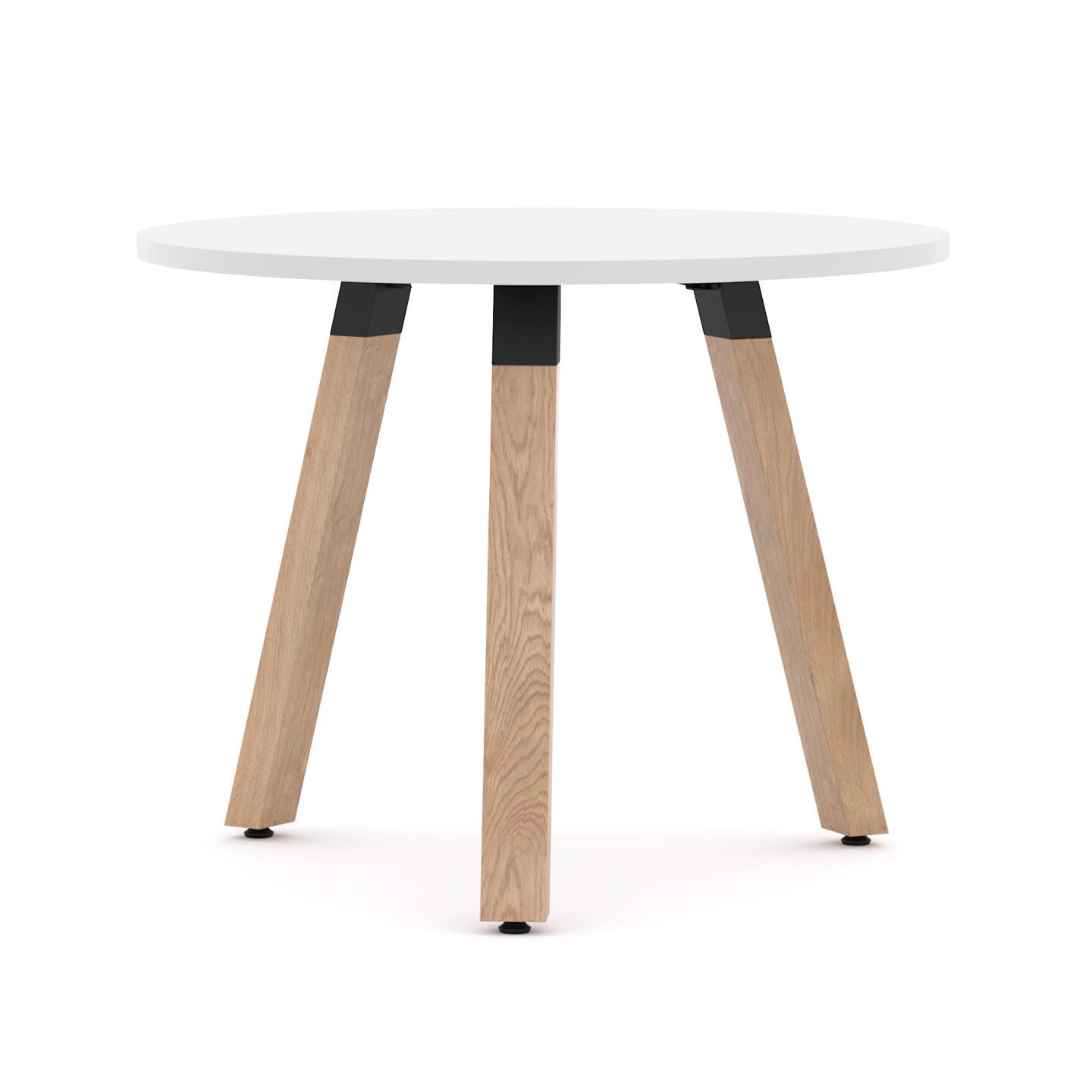 Plantation Breakout Table with White worktop and Black frame