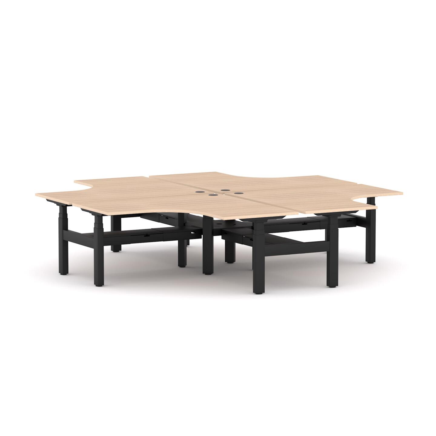 AgileMotion+ Rectangle 4-Person 90° Workstation