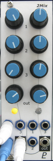 Eurorack Dual Mixer, from the project README