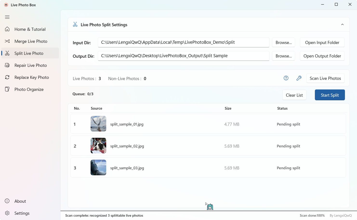 Split