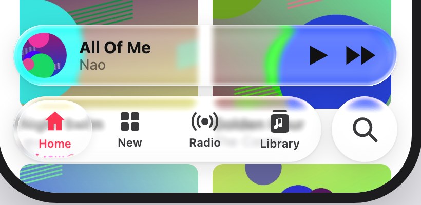 Mini player and tab bar close-up