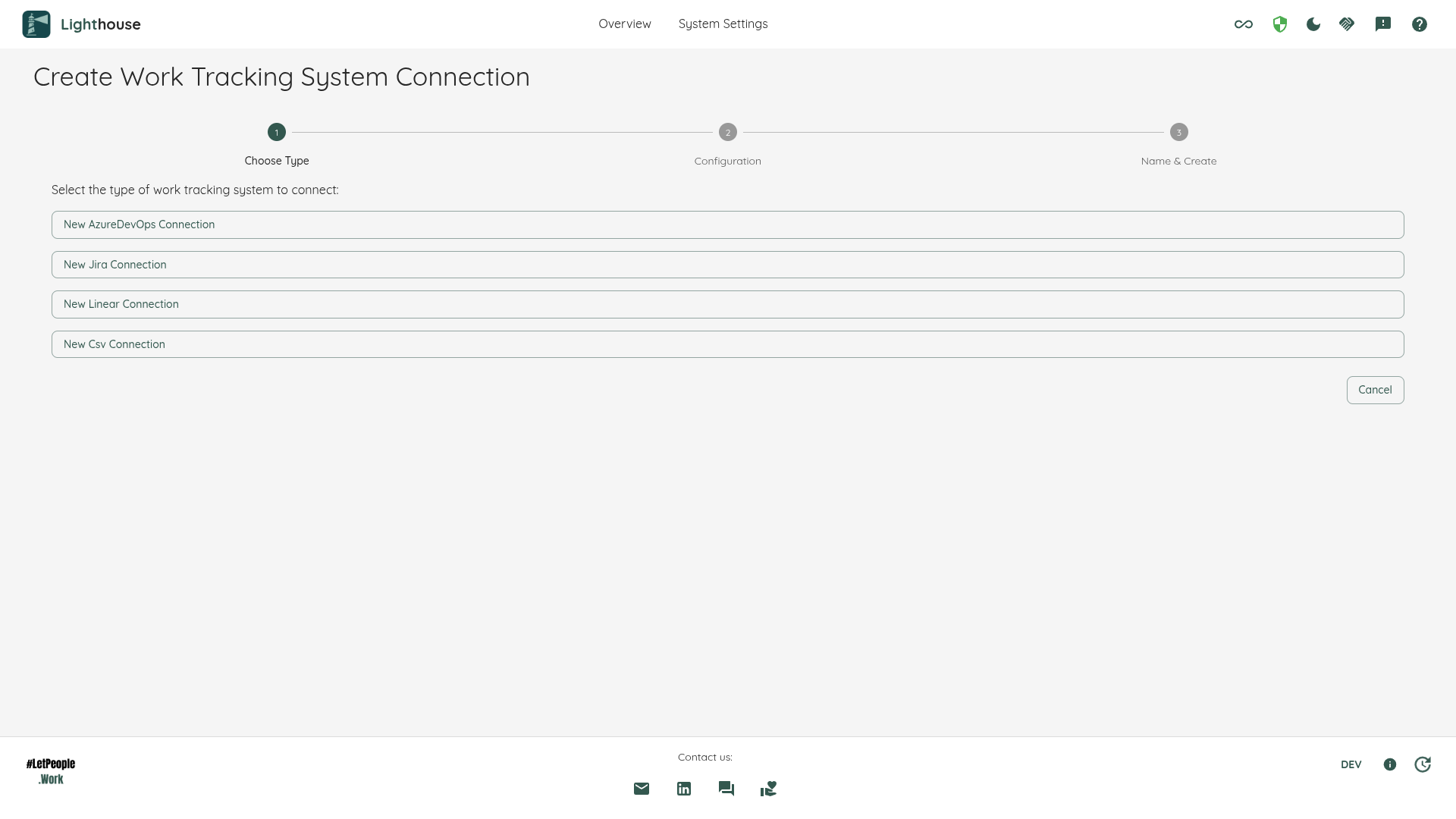 Work Tracking System Setup