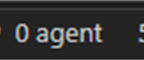 The running agent count in the VS Code status bar