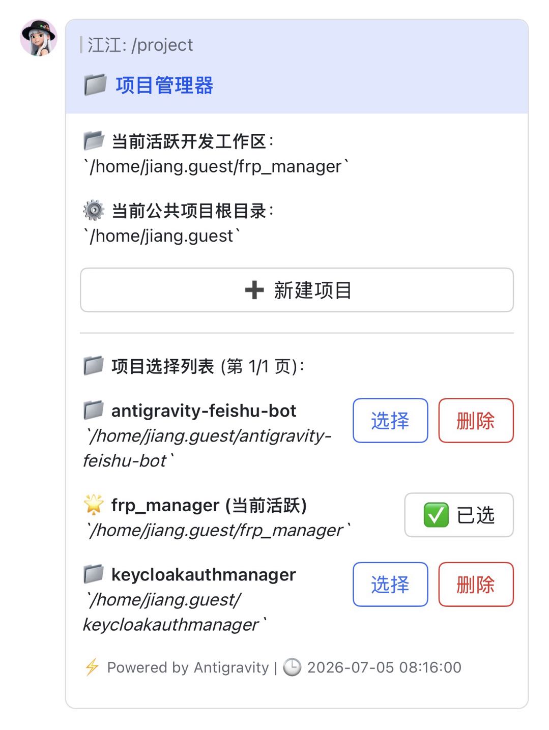 项目管理器