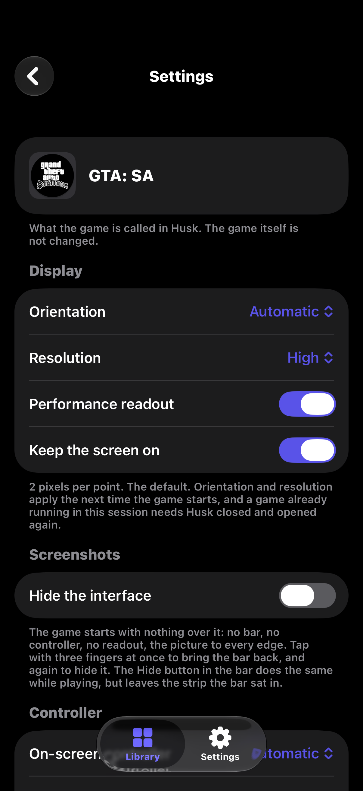 Game Settings