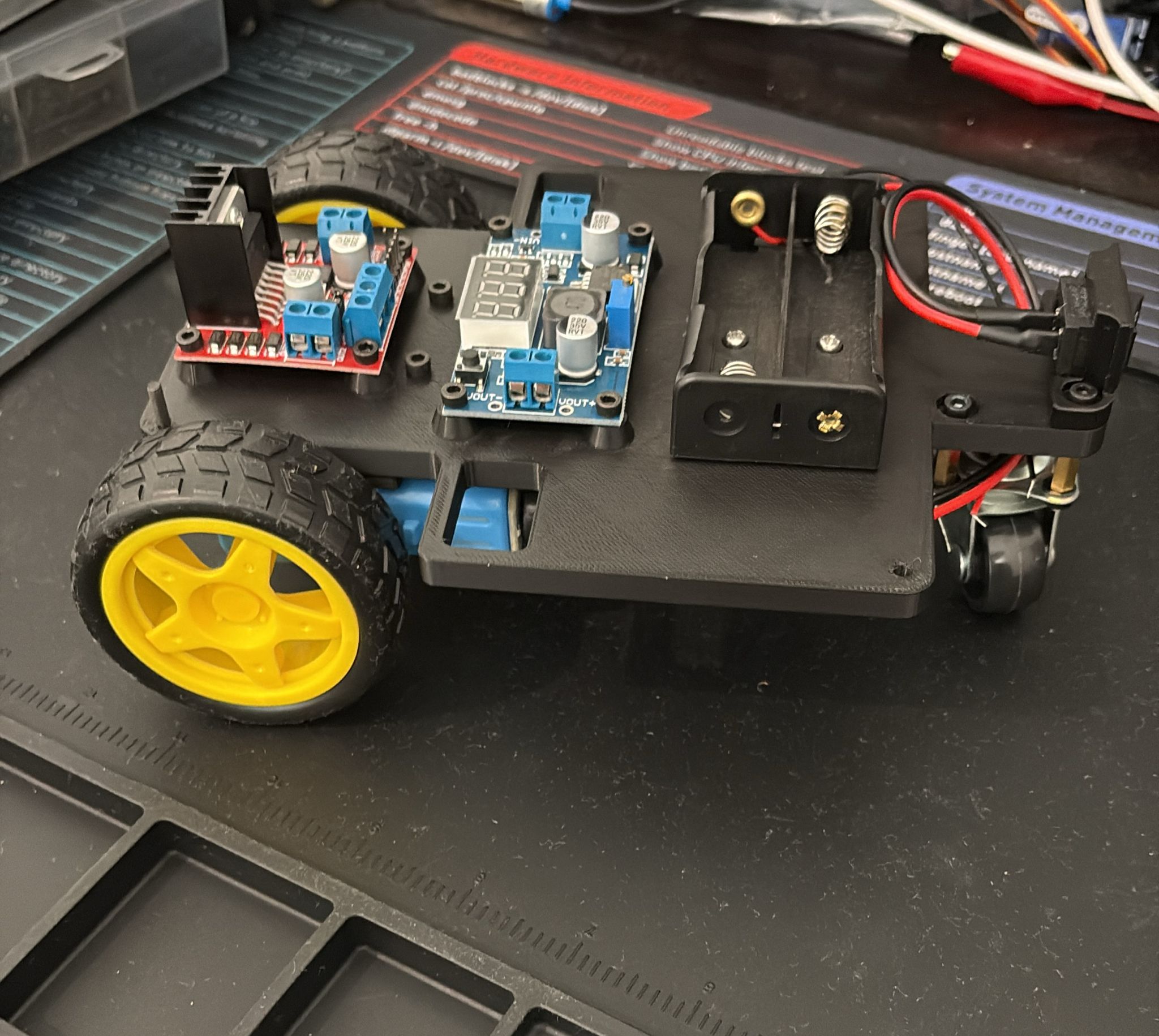 Wheels attached side view