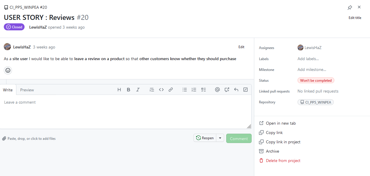 GitHub - Code-Institute-Submissions/CI_PP5_WINPEA-1: Fullstack E ...