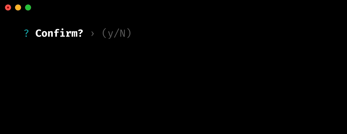 confirm prompt