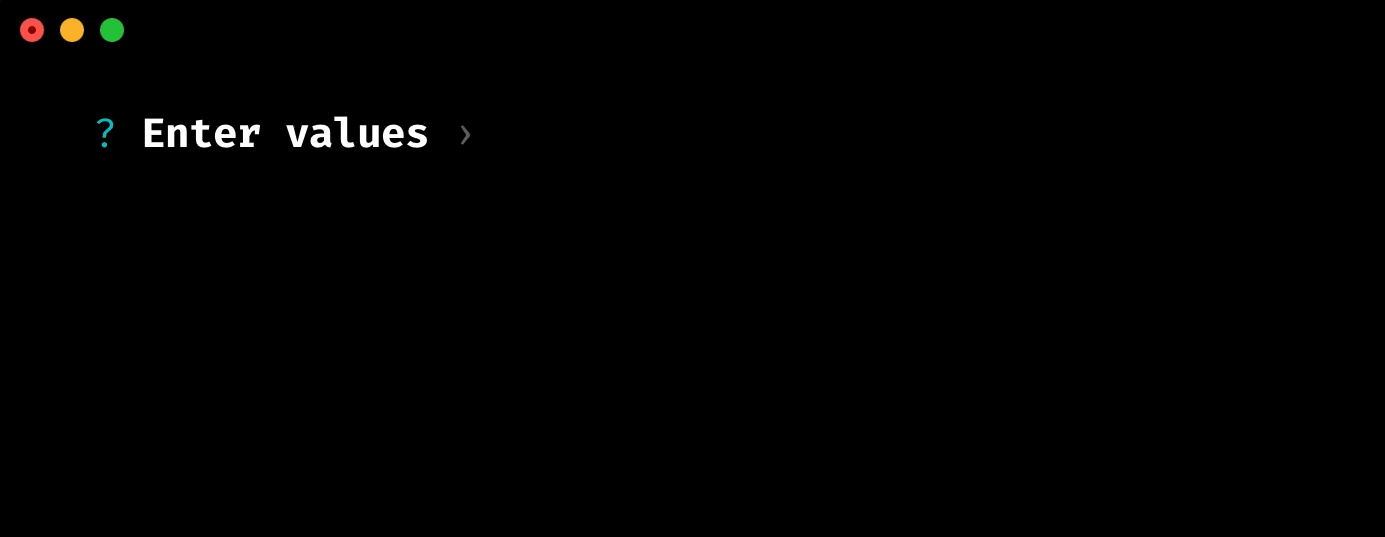 list prompt
