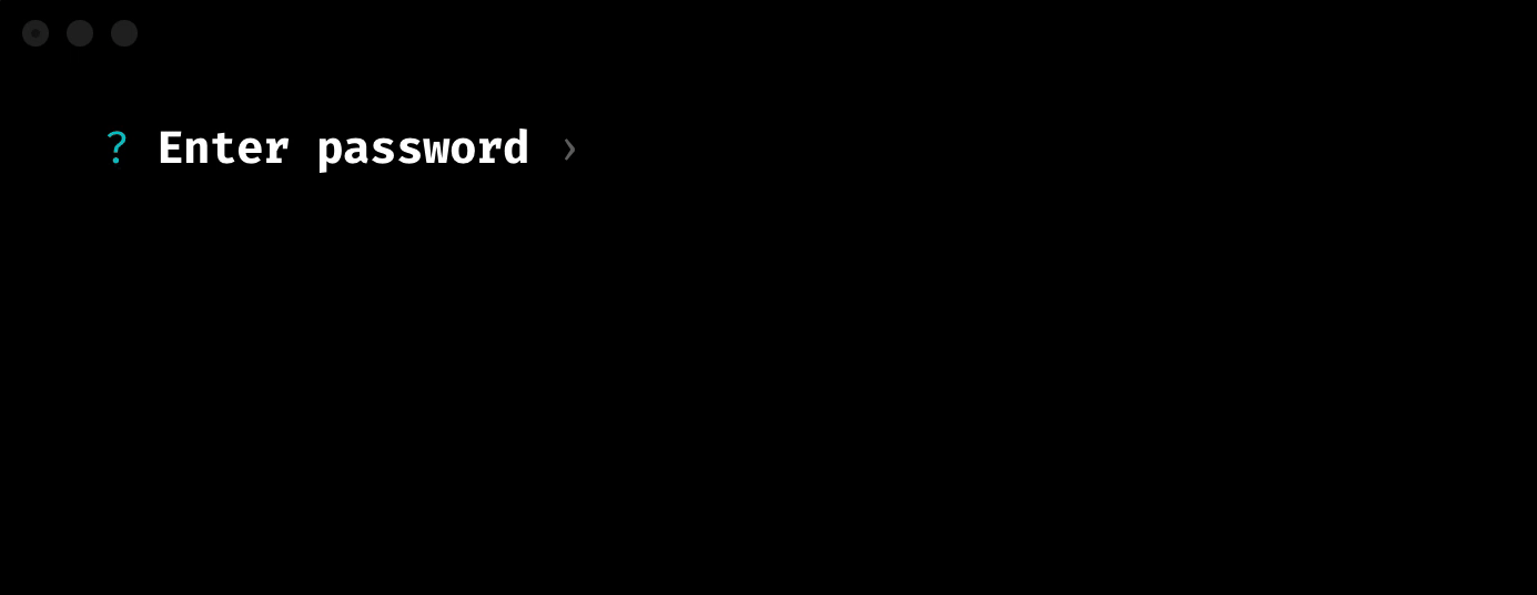 password prompt