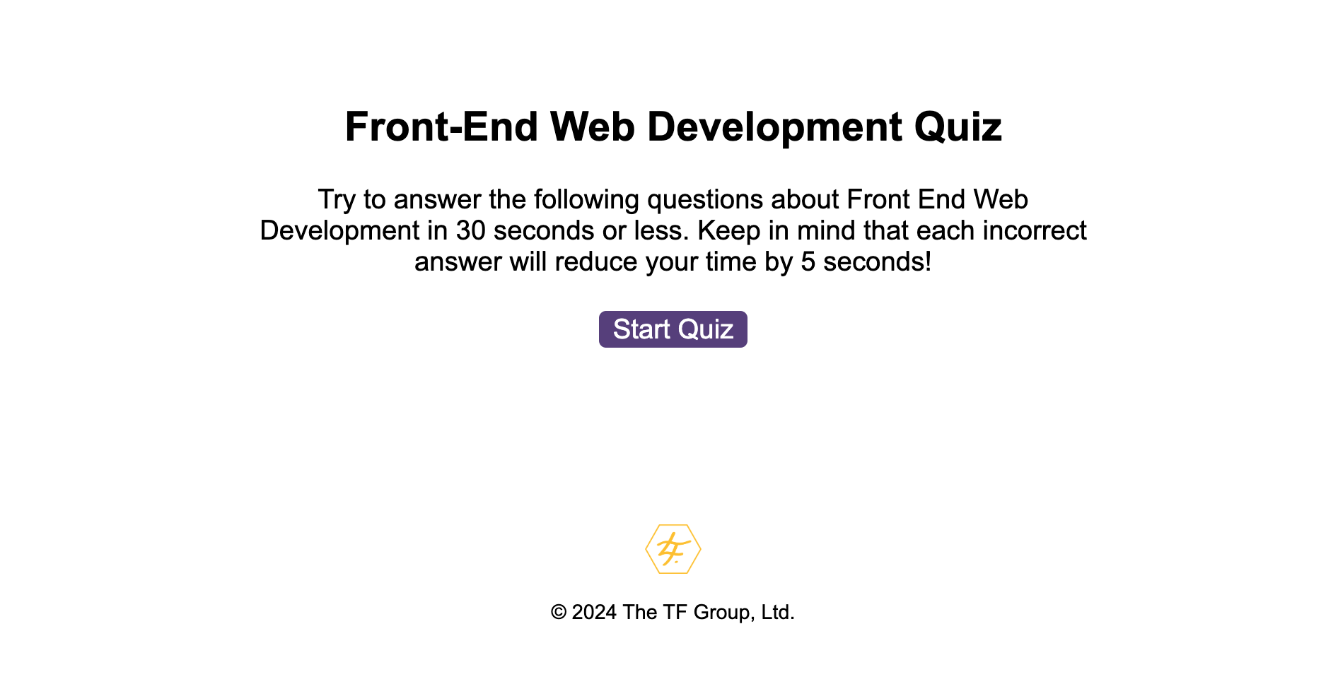 Code Quiz Screenshot