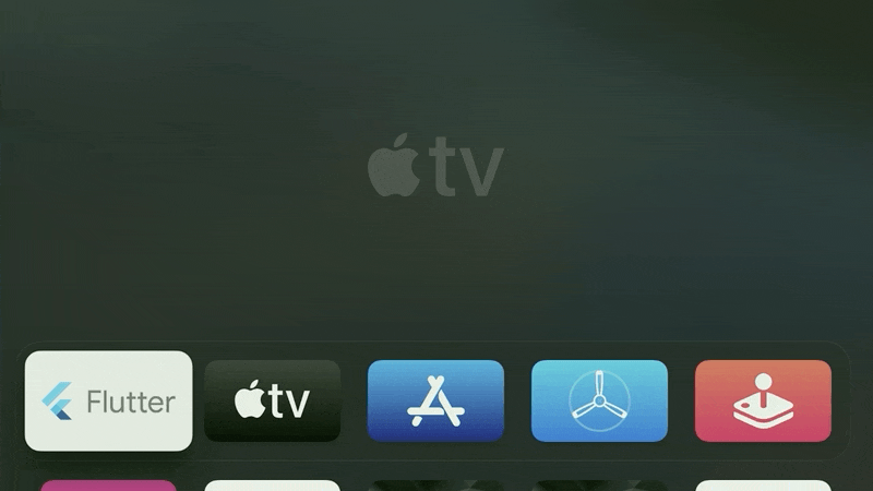 Flutter app on Apple TV