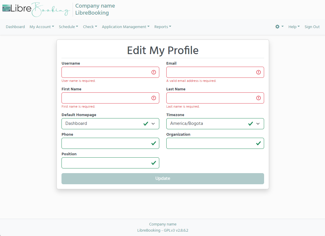 User profile