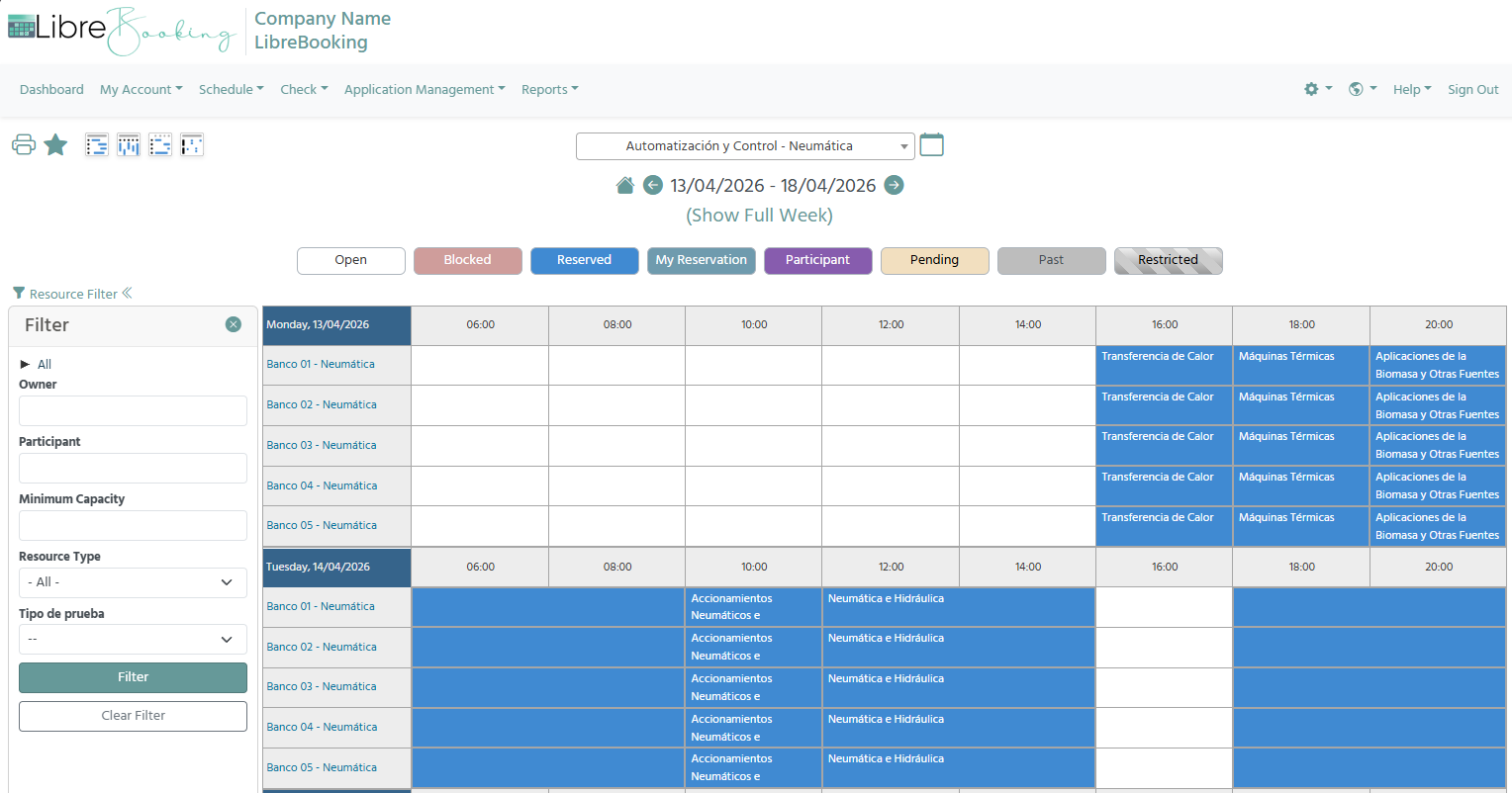 Schedules