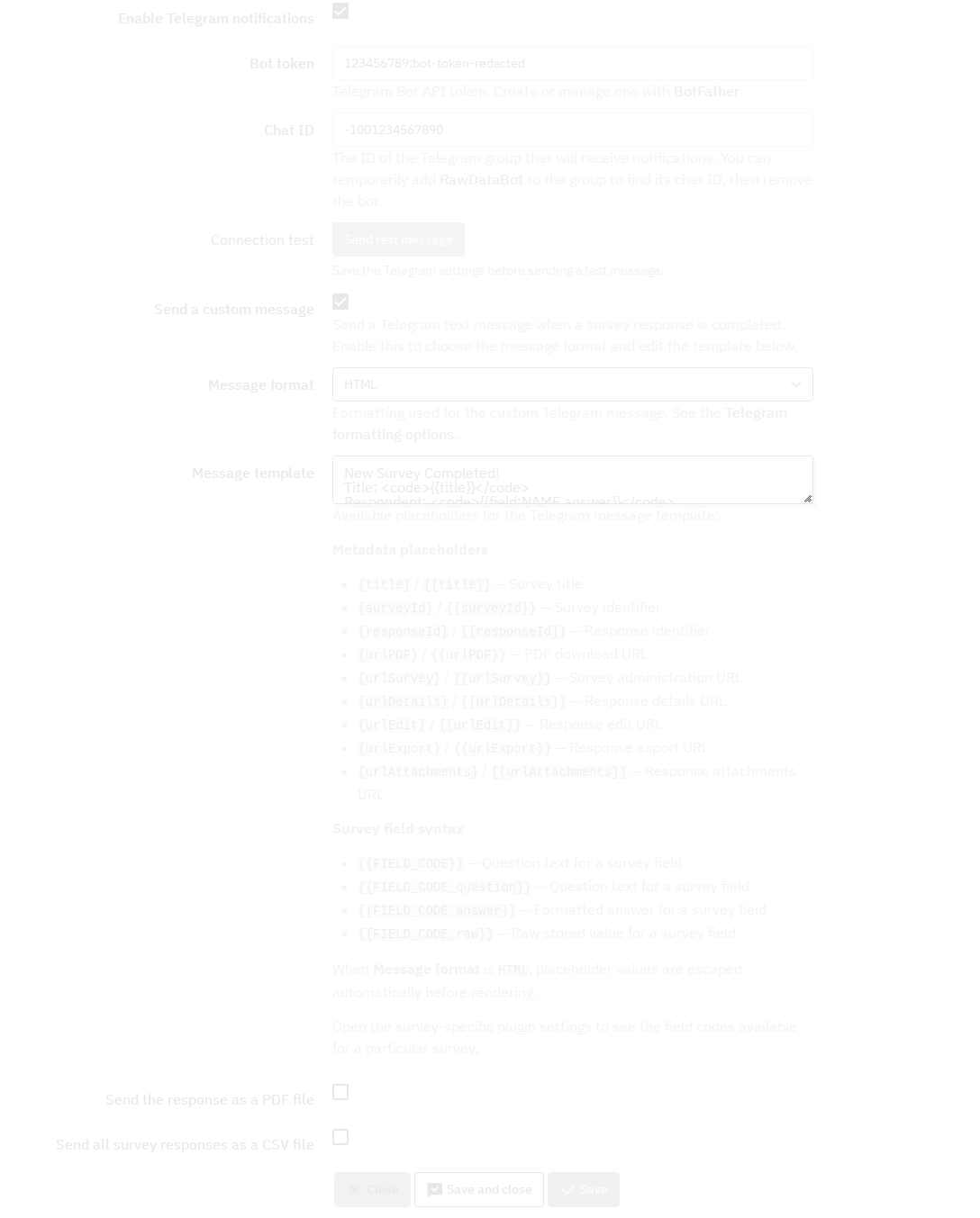 Visual difference for Plugin settings