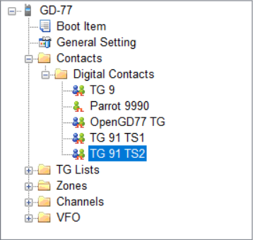 CPS: digitale Kontakte (Talkgroups)