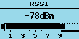 RSSI-Bildschirm