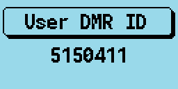 Eingabe einer alternativen DMR-ID