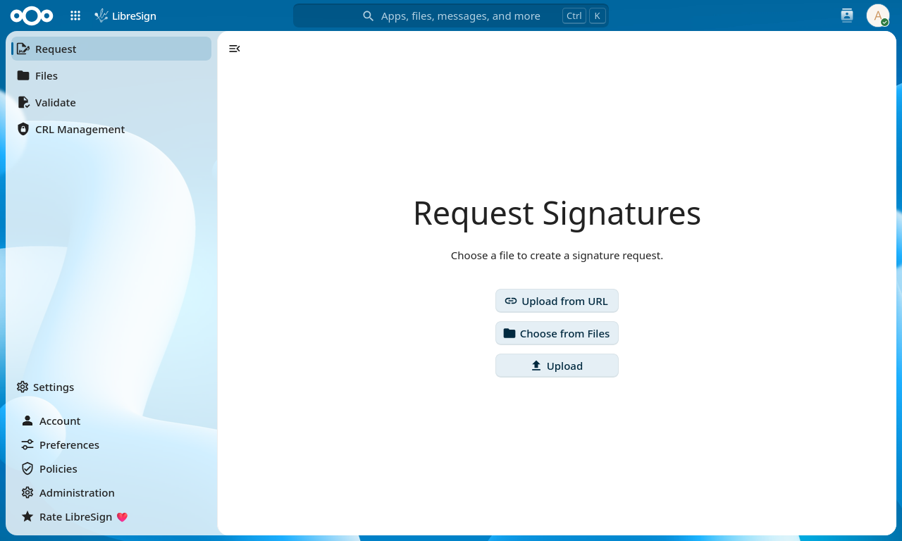 LibreSign interface screenshot