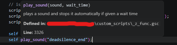 Hover information screenshot