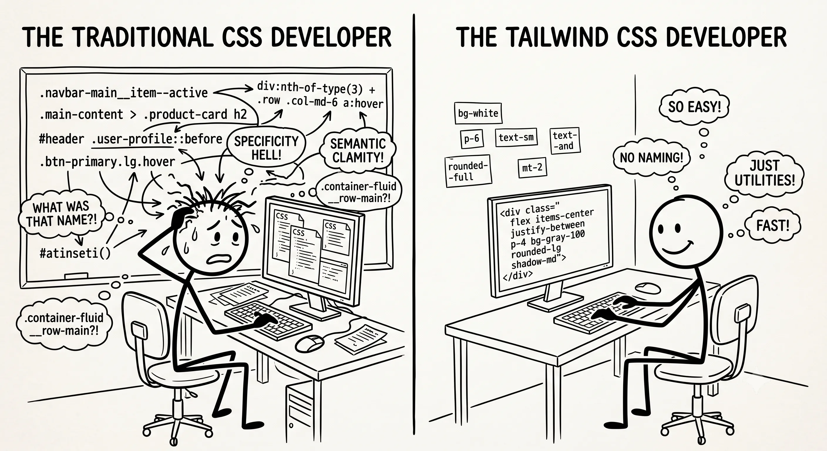 Vanilla CSS vs Tailwind