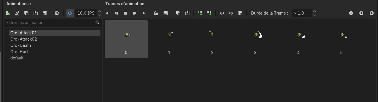 AnimatedSprite2D Output