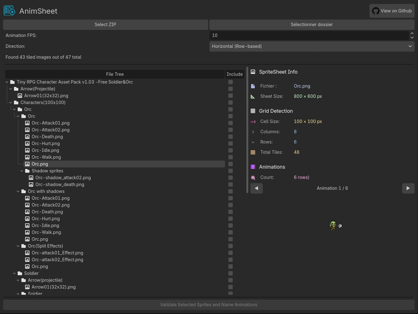 Selection View
