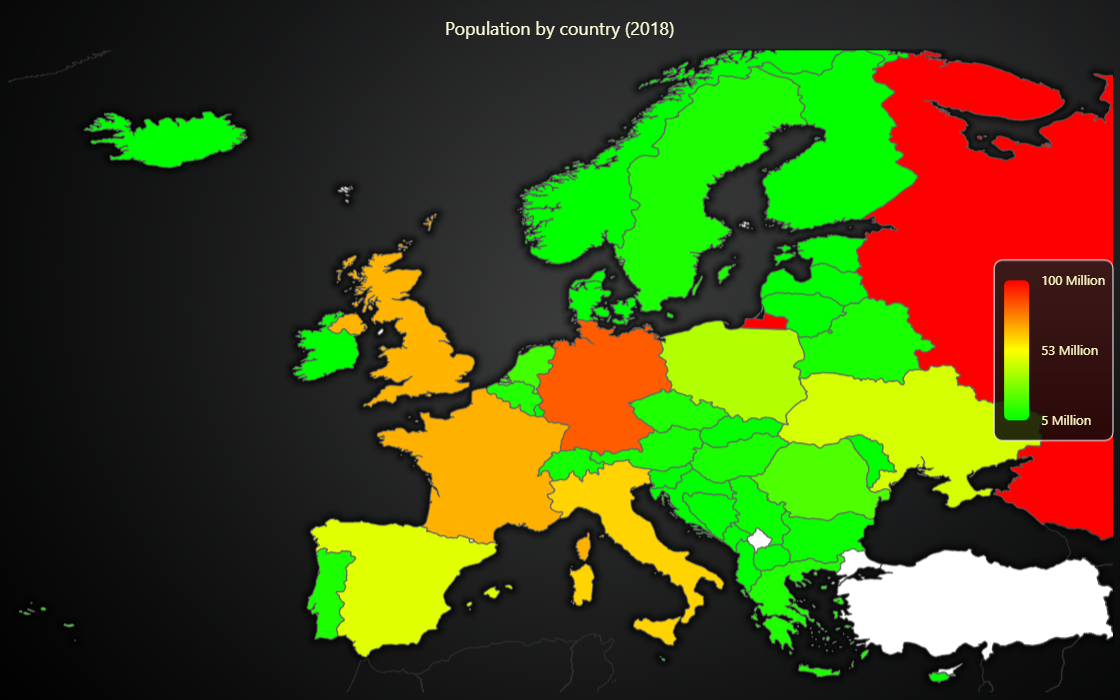 Map Chart Dynamic Coloring