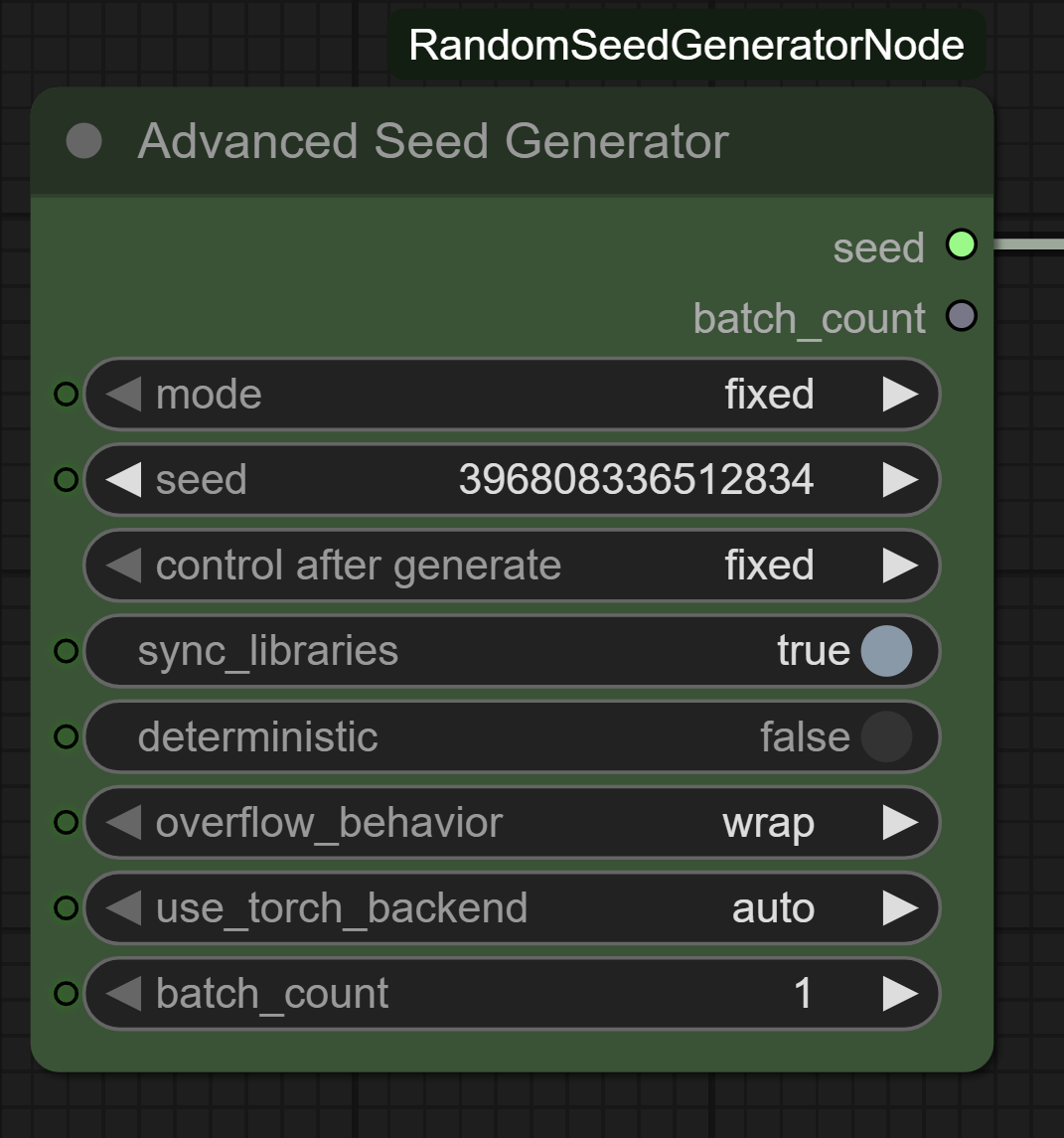 Random Seed Generator Node