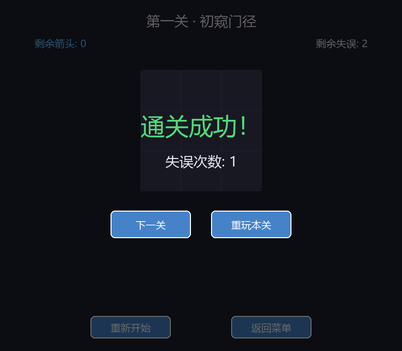 通关界面