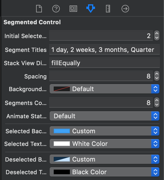 programmatically select default selected text color