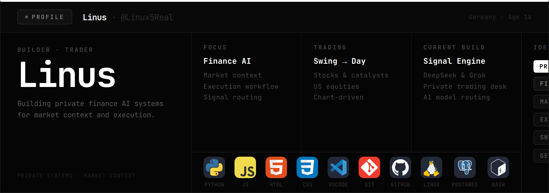 Linus / Linux5Real — Finance AI desk