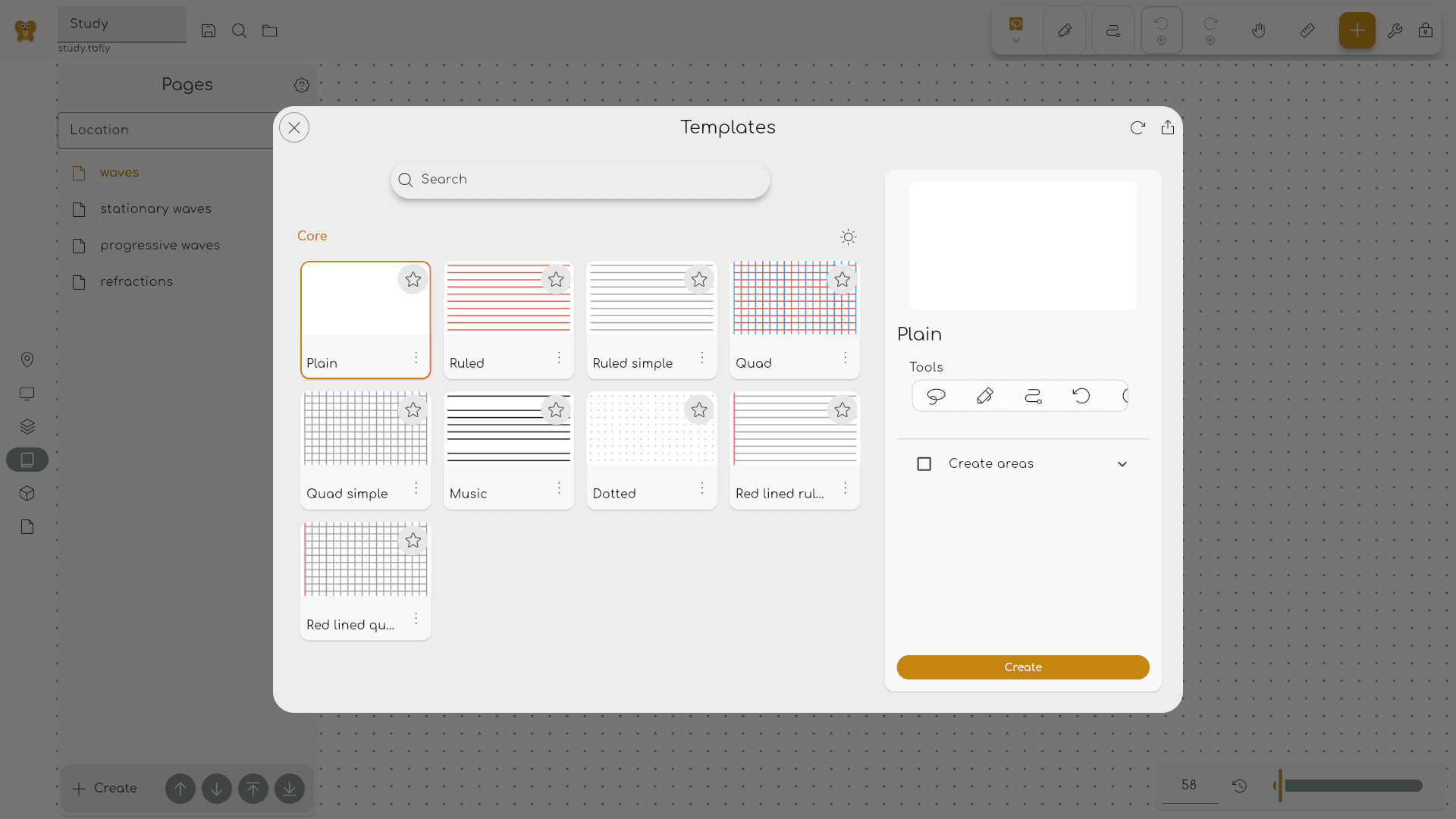 Butterfly template browser