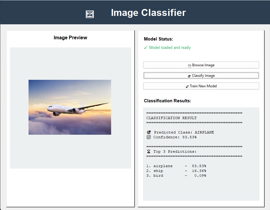 Image Classifier CNN Screenshot