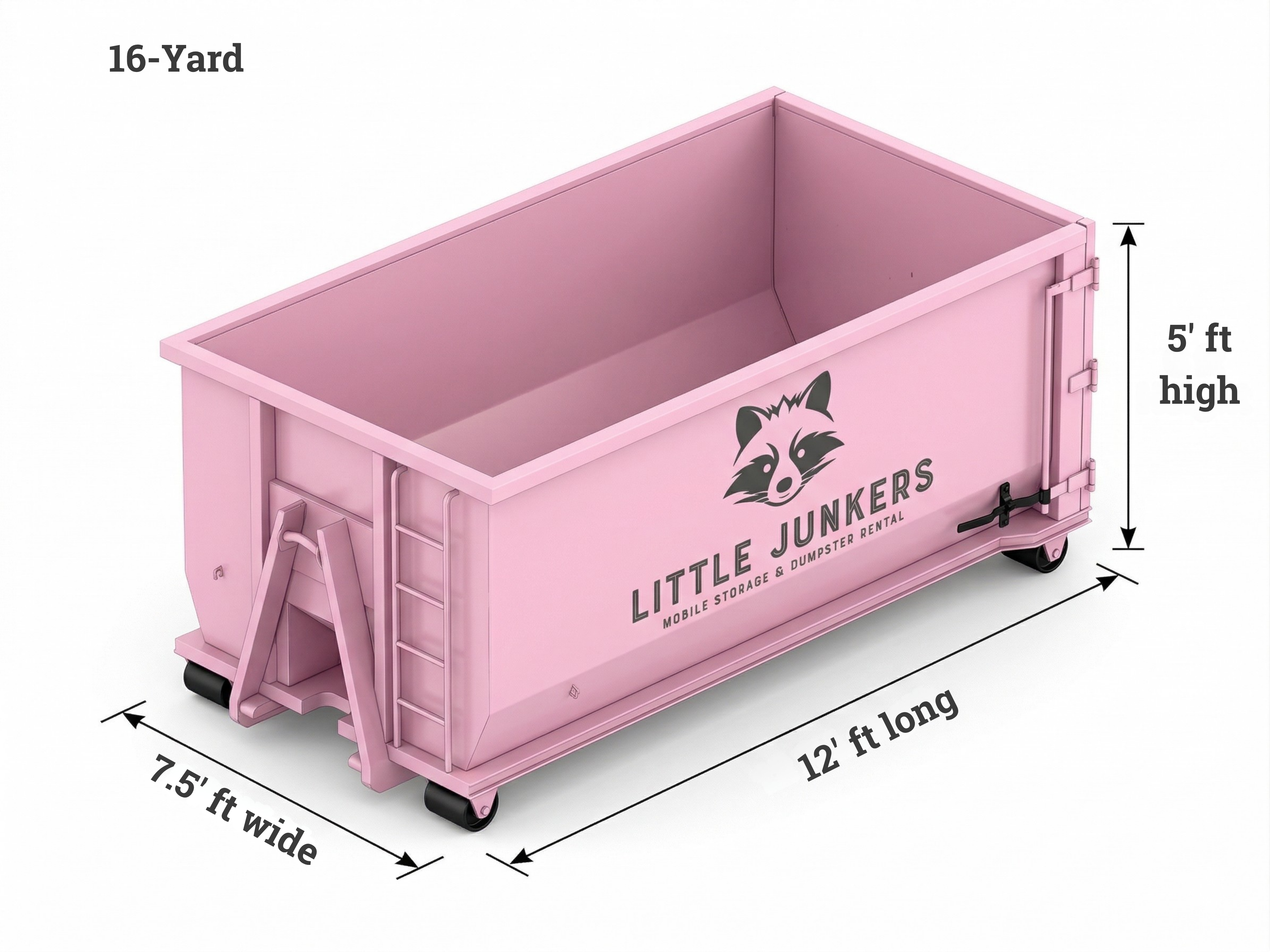 16-Yard Mighty Middler dimension diagram render