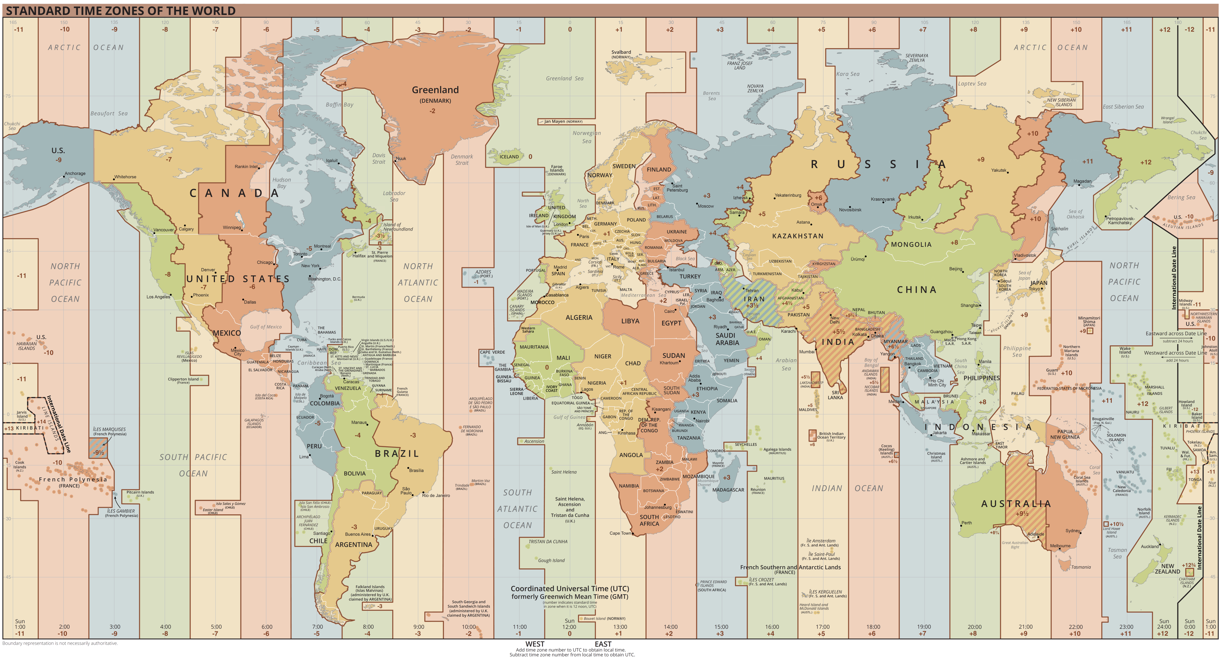 Time Zones Of the World