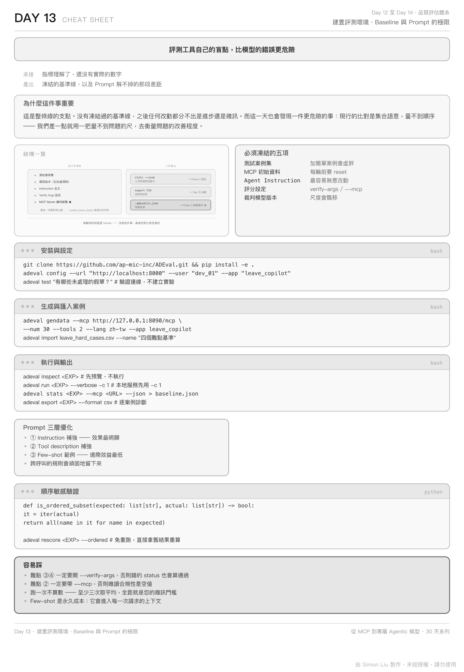 Day 13 Cheat Sheet:指令、參數與容易踩的地方