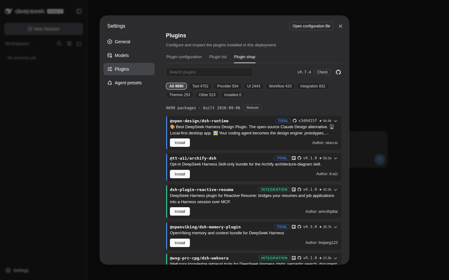 The same shelf in the dark theme