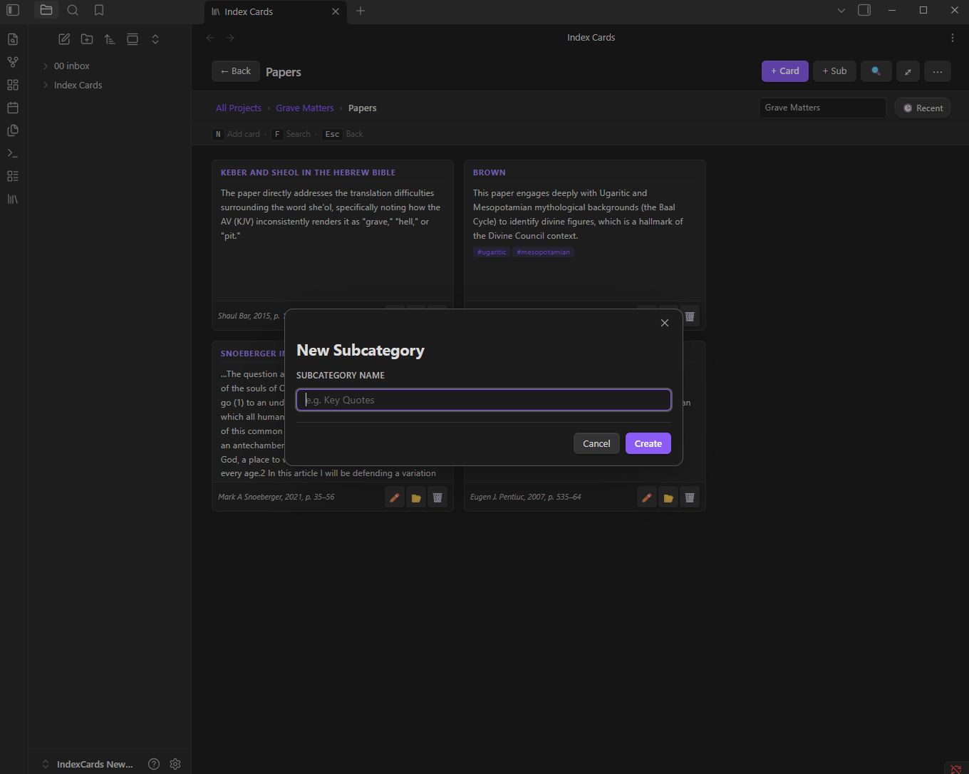 Subcategories