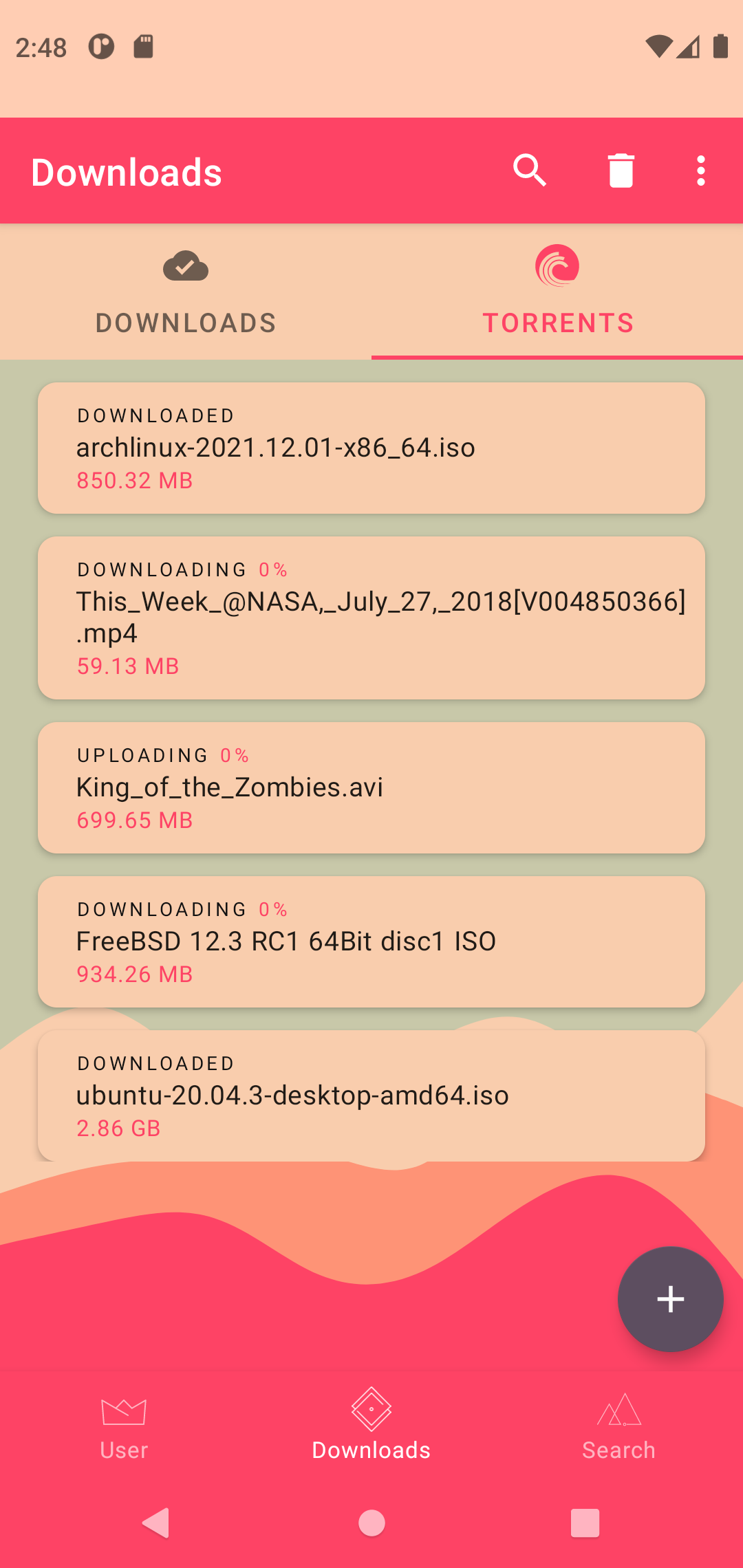 List of downloads