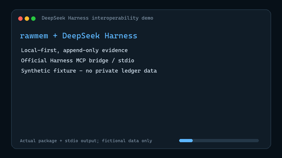 rawmem DeepSeek Harness demo