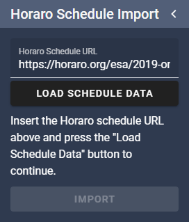 Horaro Schedule Import Before