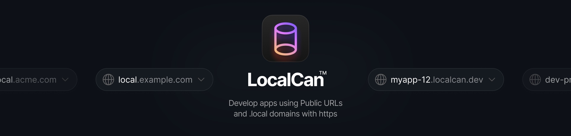 LocalCan™ – #1 Ngrok alternative. Without subscription. With .local domains and top-rated UX.