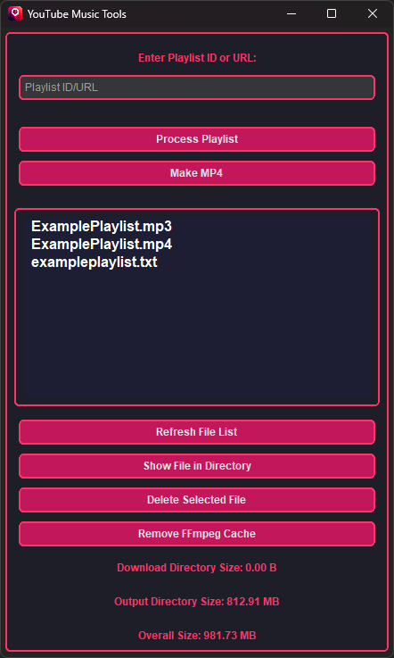 Preview of the GUI