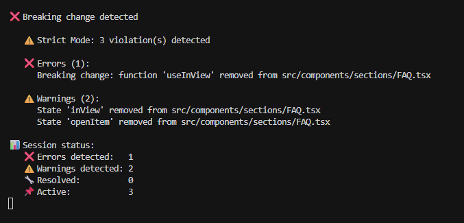 Strict Watch Mode Terminal Output