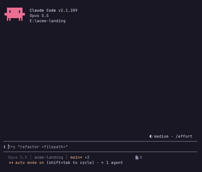 The same session in a narrow window: the pane opens inline above the prompt, one entry a page, and the hint is a single row of keys