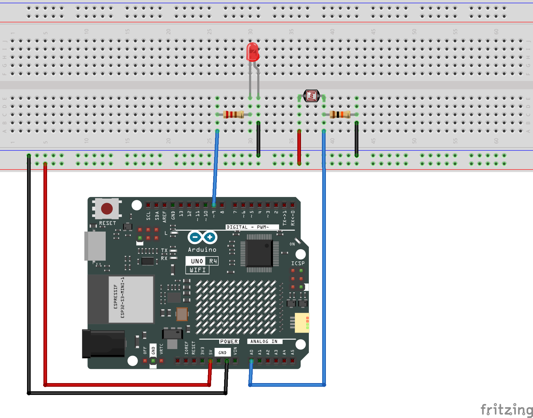 Fritzing Circuit Arduino UNO R4 WiFi Calibration